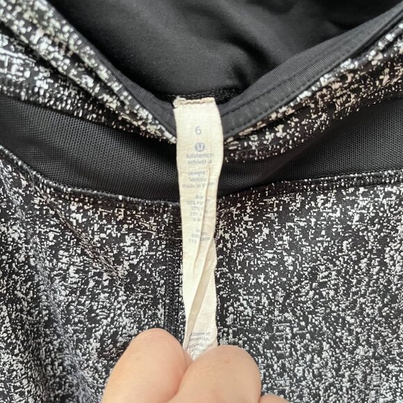 Lululemon‎ Inspire Tight II Splatter White Black / Black 7/8 - Size 6 - Picture 6 of 7